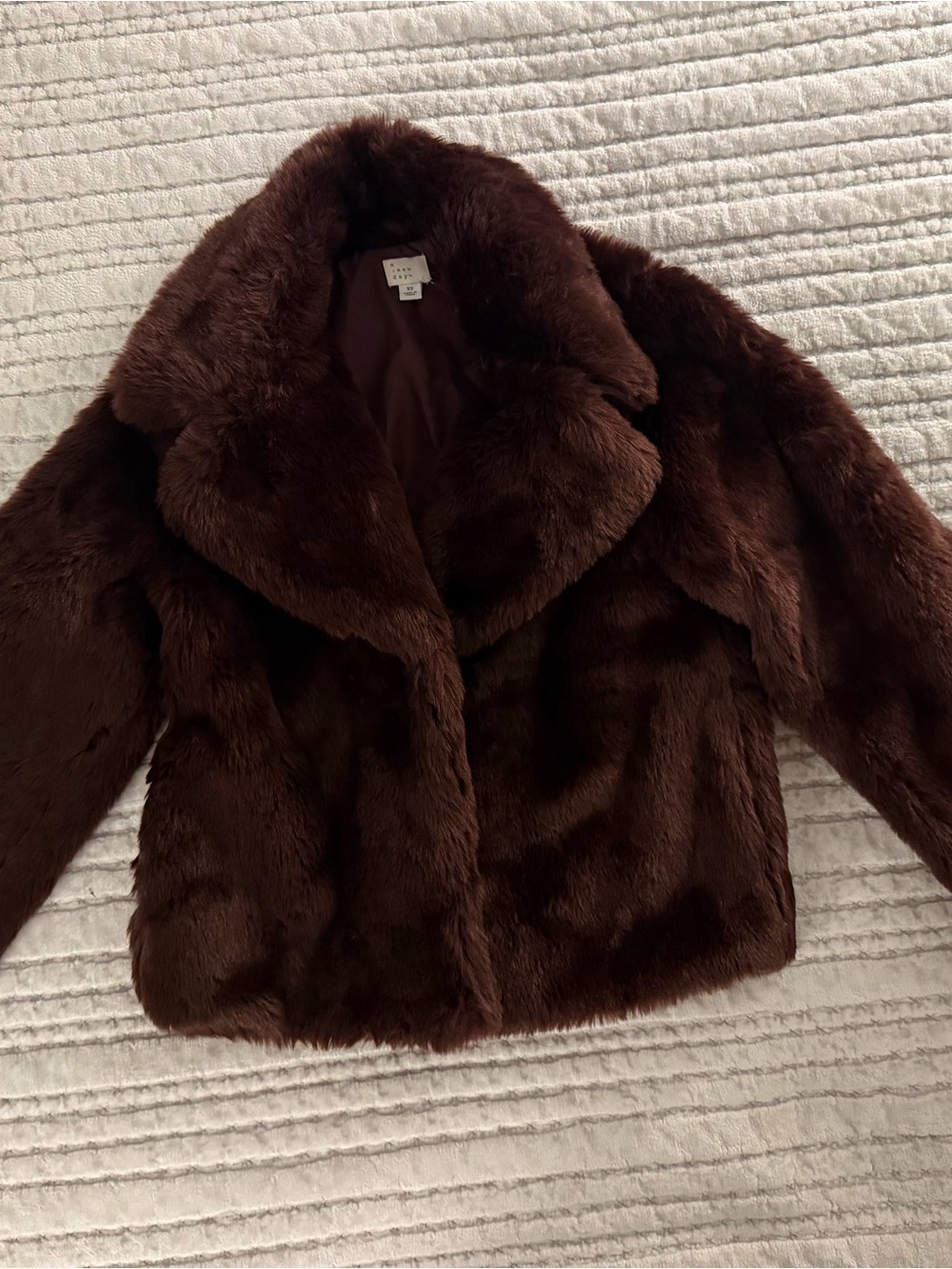 A New Day Faux Fur Coat with Pockets